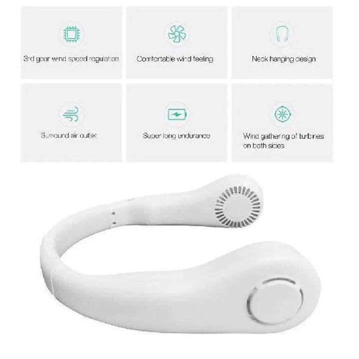Unisex one size ergonomic U-shaped portable neck cooling fan with bladeless airflow Kalsten