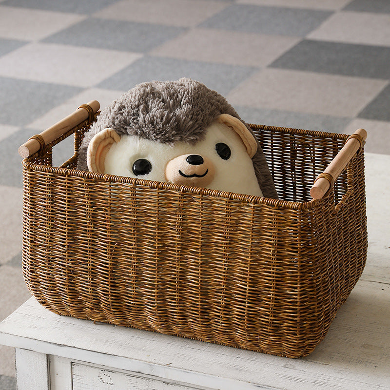 Large Handwoven Storage Basket with Ergonomic Handles Kalsten
