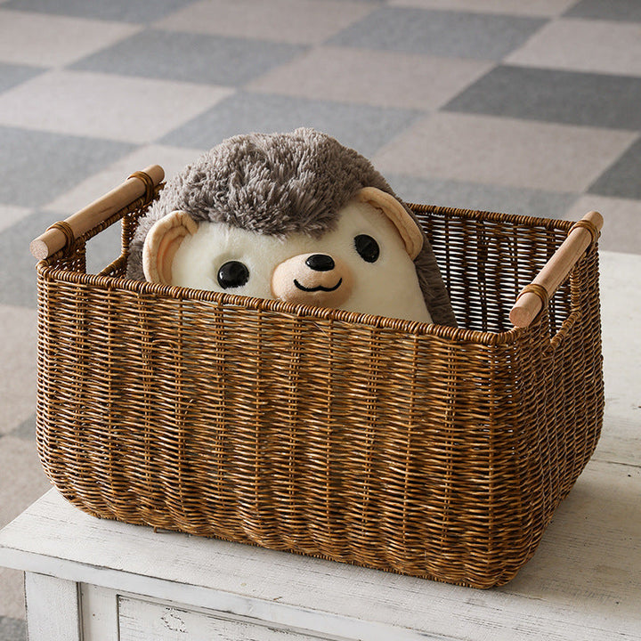 Large Handwoven Storage Basket with Ergonomic Handles Kalsten
