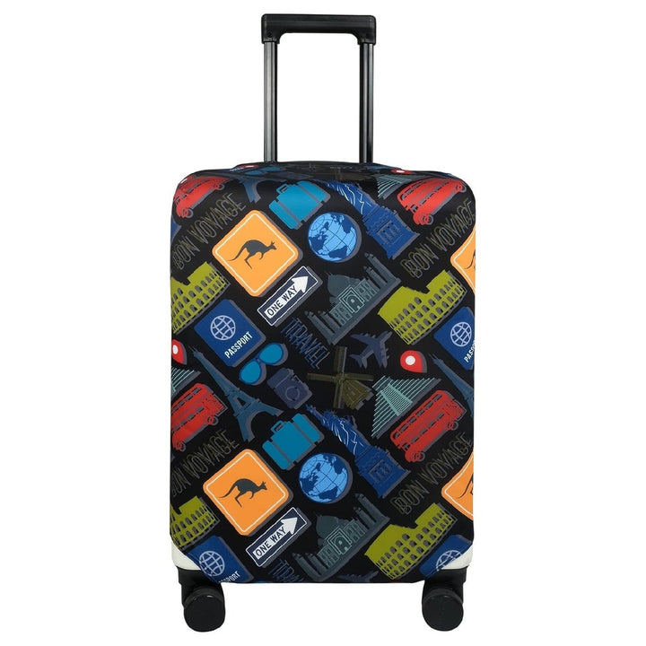 Unisex non-elastic suitcase cover with mandala motif, stretch protective cover for telescopic handle and wheels Kalsten