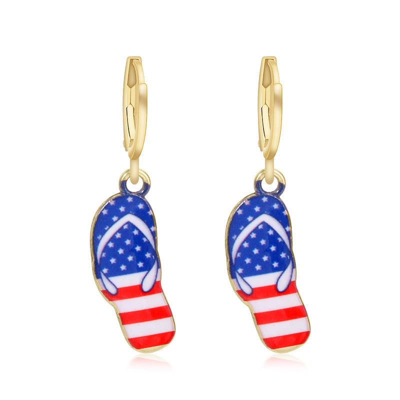 Women's long multi-layer star drop earrings with crystal embellishments and rhodium-plated alloy Kalsten