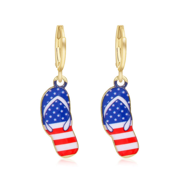 Women's long multi-layer star drop earrings with crystal embellishments and rhodium-plated alloy Kalsten