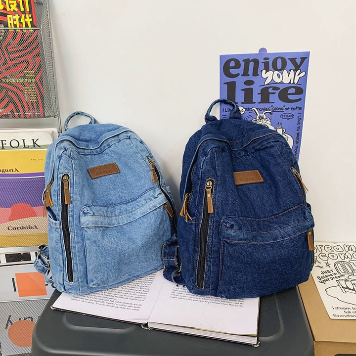 Casual Denim School Backpack Kalsten