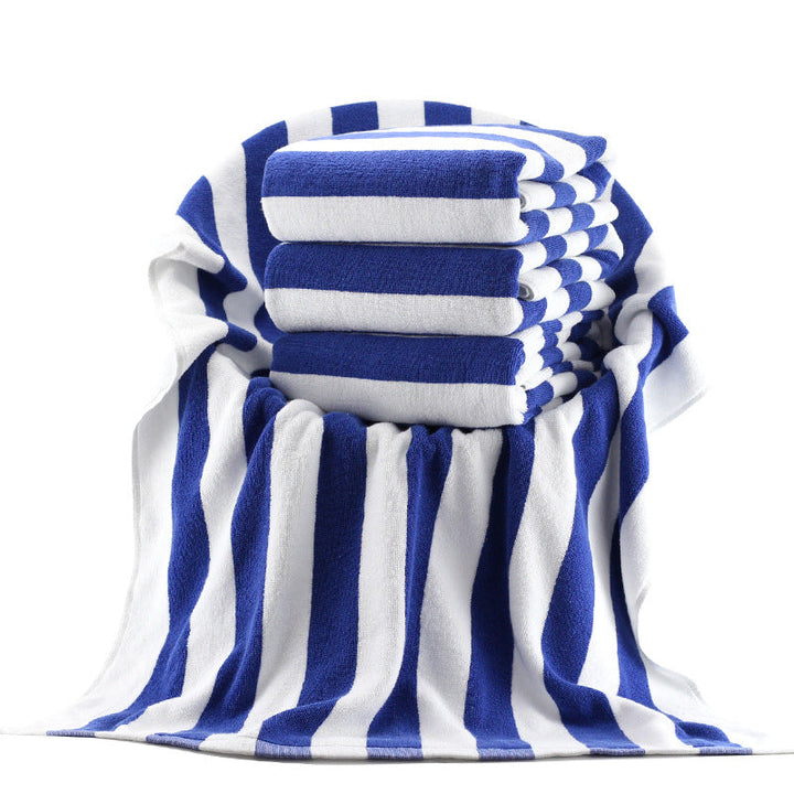 Luxurious Beach Towel With Elegant Striped Pattern Kalsten