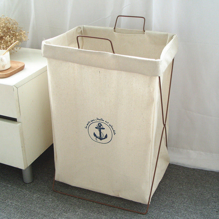 Decorative laundry basket with inspiring quotes Kalsten