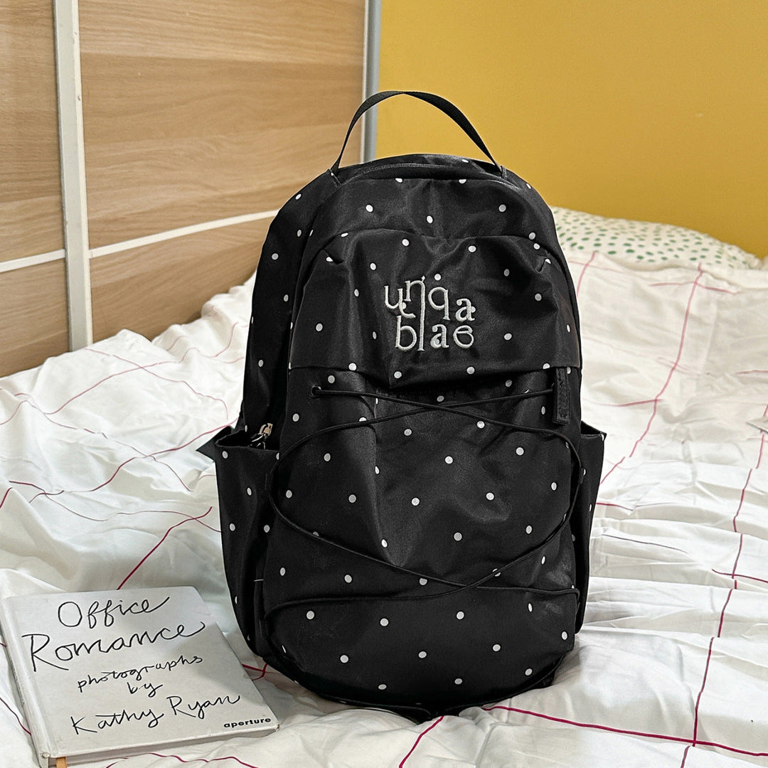 Elegant Polka Dot School Backpack