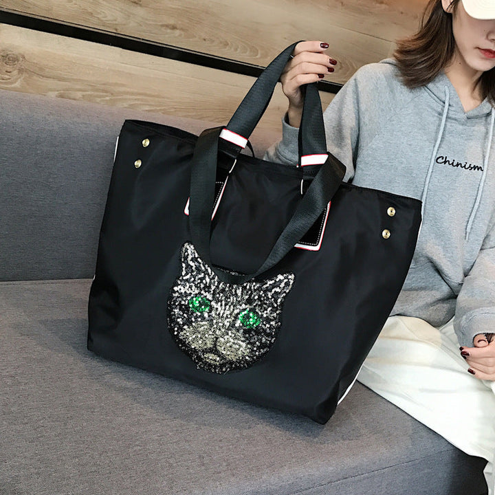 Stylish shoulder bag with unique cat motif Kalsten