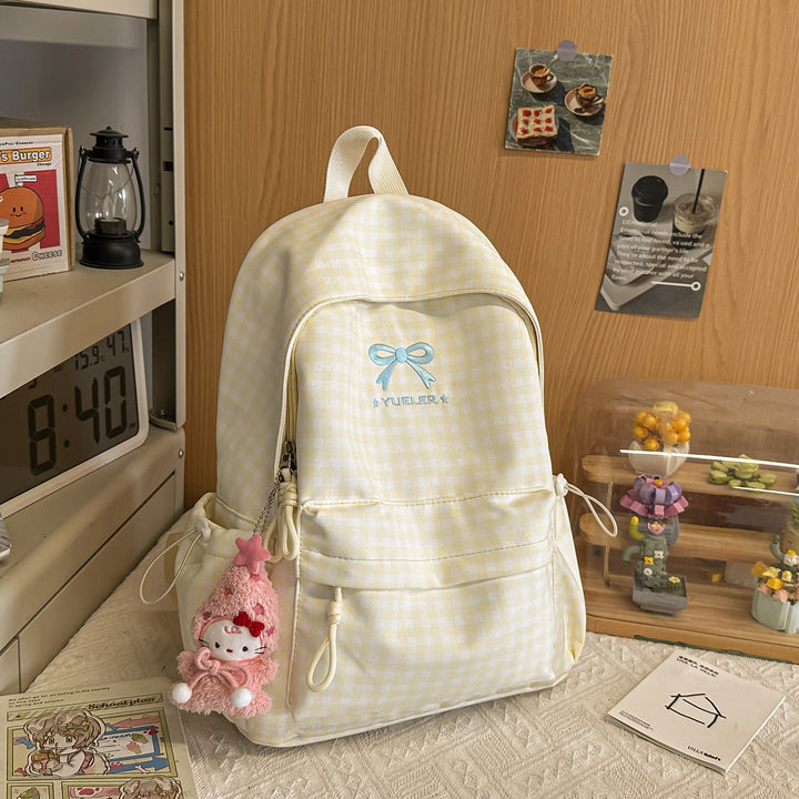 Cute Gingham Pattern Mini School Backpack