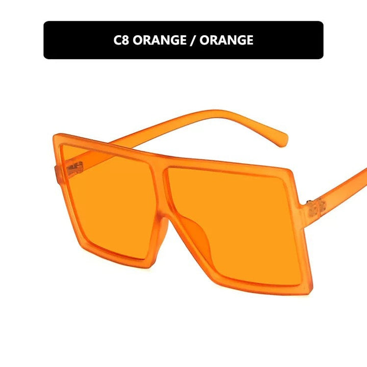 Women modern oversized sunglasses with transparent frame and stylish lenses Kalsten