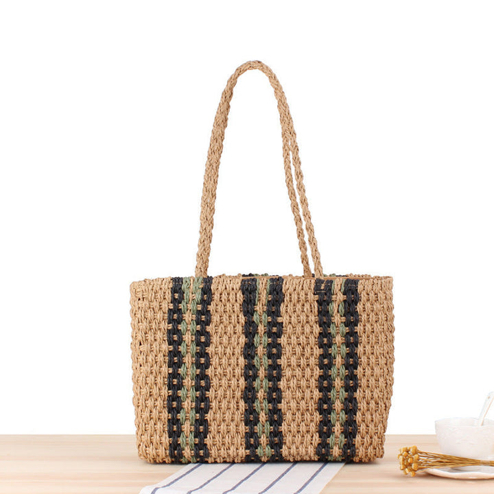 Beach bag in modern design with decorative stripes Kalsten