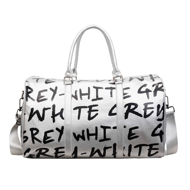 Bold Graphic Print Travel Duffel