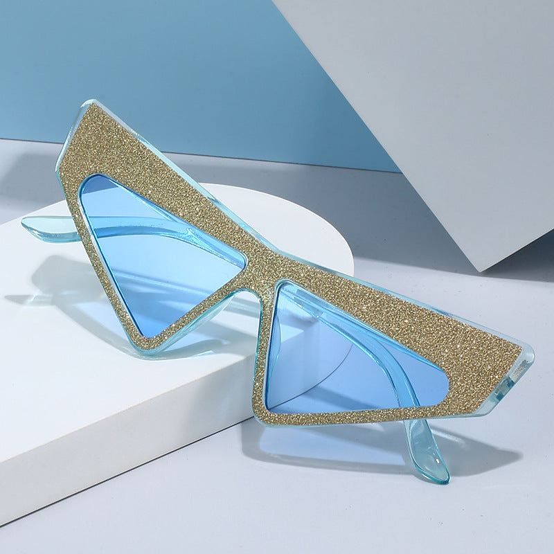 Women's futuristic sunglasses with glittering frame Kalsten