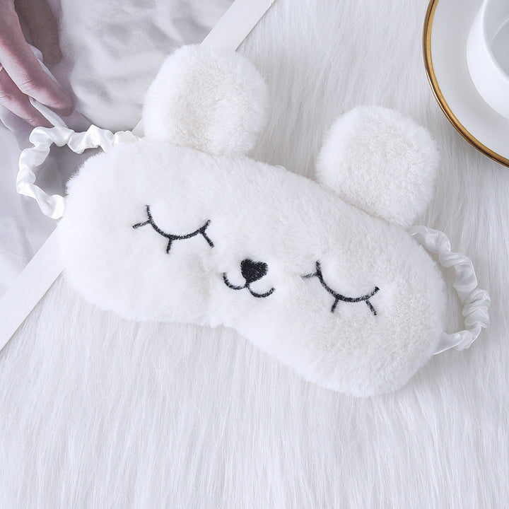 Ladies nan cozy unicorn sleep mask with embroidered eyelashes, soft plush and elastic ruffled ribbon Kalsten