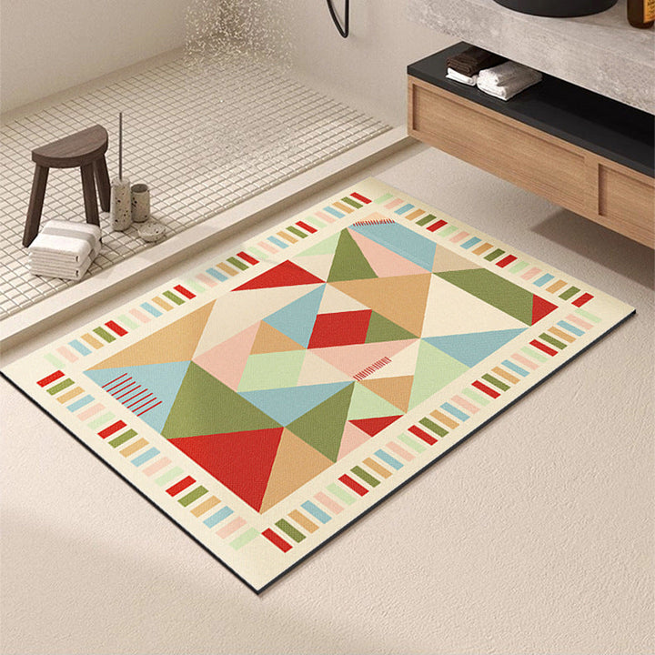 Geometric Patterned Bath Mat Kalsten