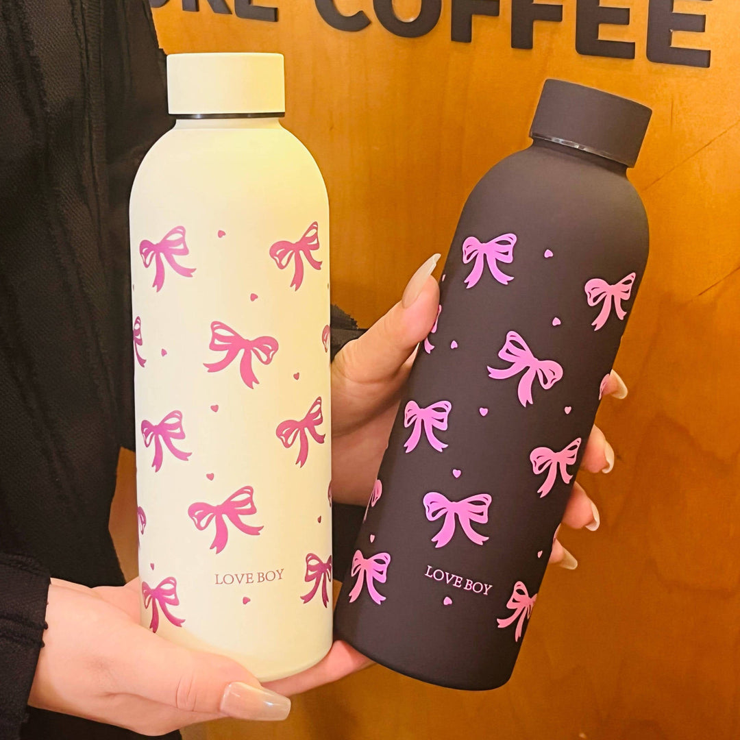 Women's insulated drinking bottle with stylish bow motif Kalsten