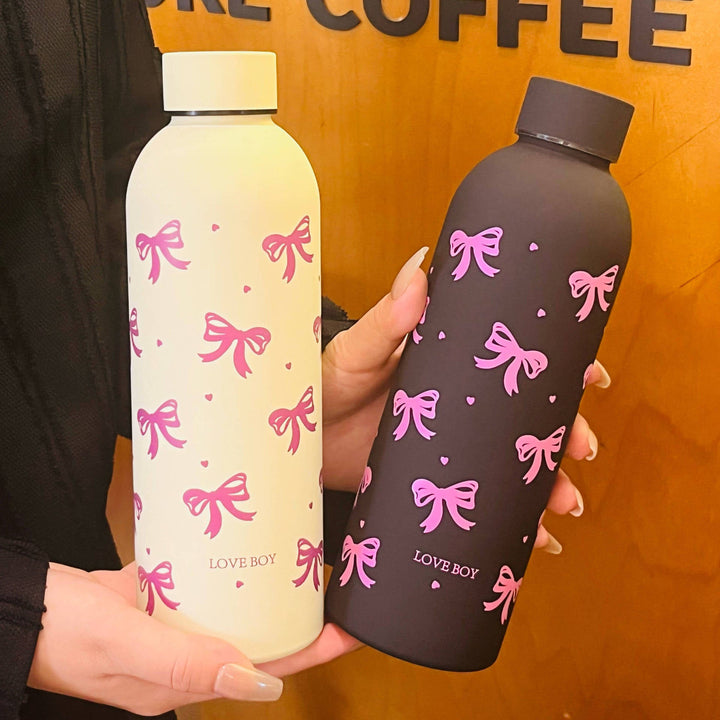 Women's insulated drinking bottle with stylish bow motif Kalsten