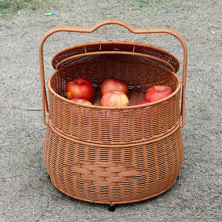 Ladies decorative laundry basket with lid and handle Kalsten
