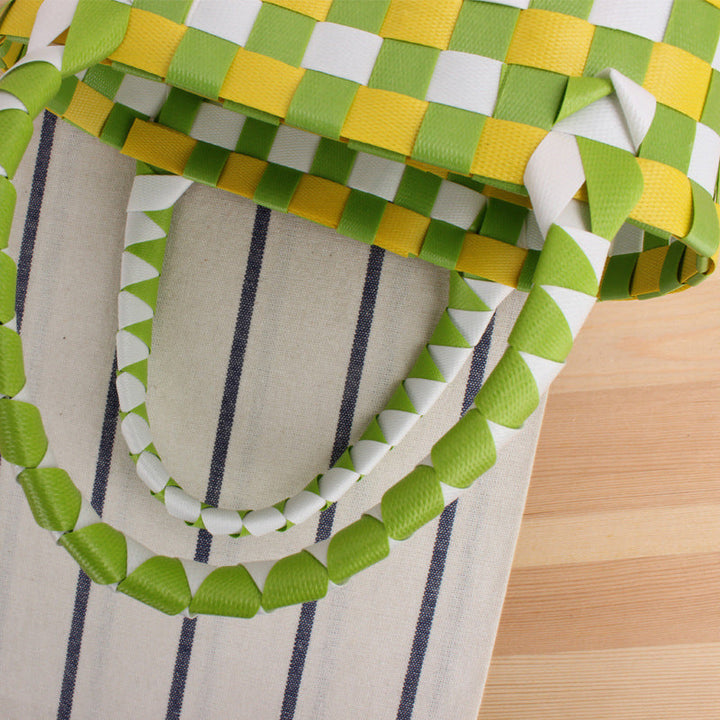 Handcrafted Tote Bag in Modern Check Pattern Kalsten