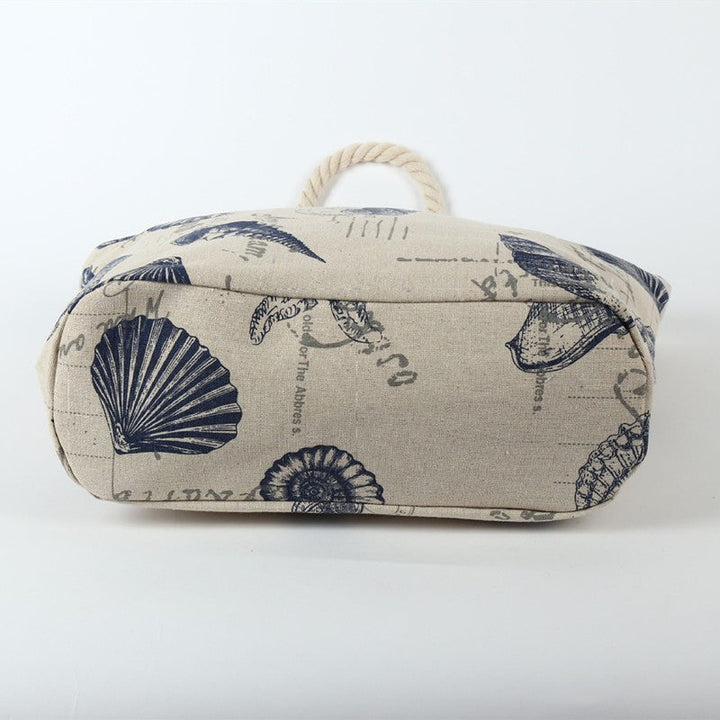 Beach bag in maritime design with sturdy rope handles Kalsten