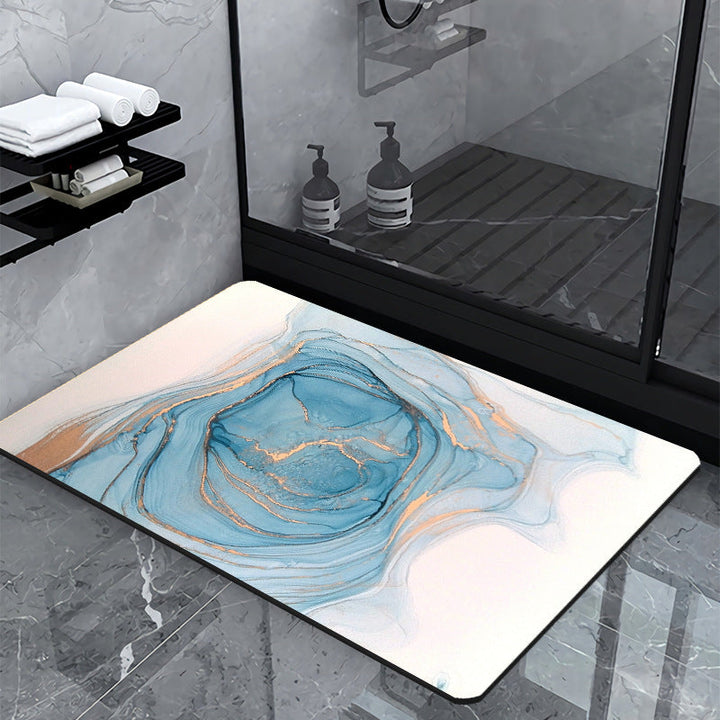 Luxury Marble-Effect Bath Mat Kalsten