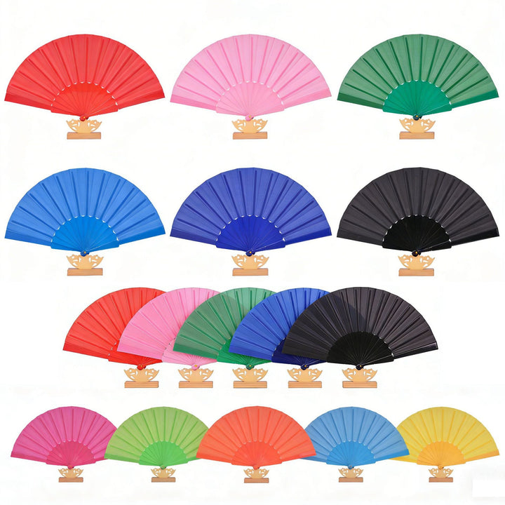 Ladies decorative fan with elegant wooden handle Kalsten