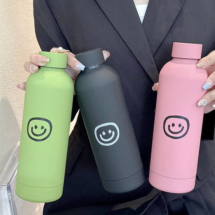 Women's Insulated Water Bottle with Fun Emoji Design Kalsten