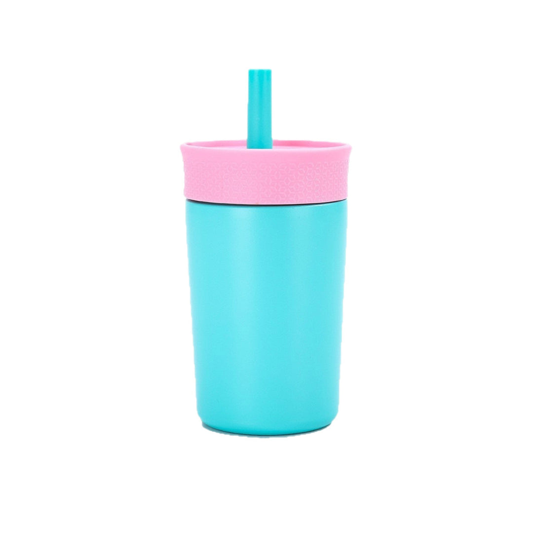 Women insulated coffee cup with integrated straw Kalsten