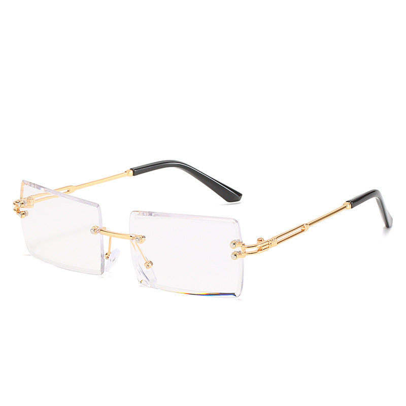 Women's stylish sunglasses with unique rectangular frame and sparkling details Kalsten