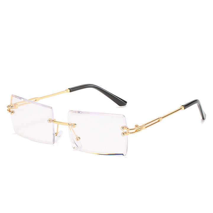 Women's stylish sunglasses with unique rectangular frame and sparkling details Kalsten
