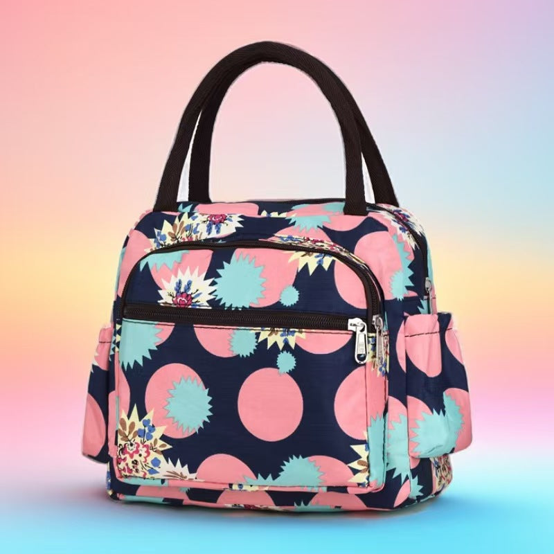 Cat Print Multi-Pocket Tote Bag Kalsten
