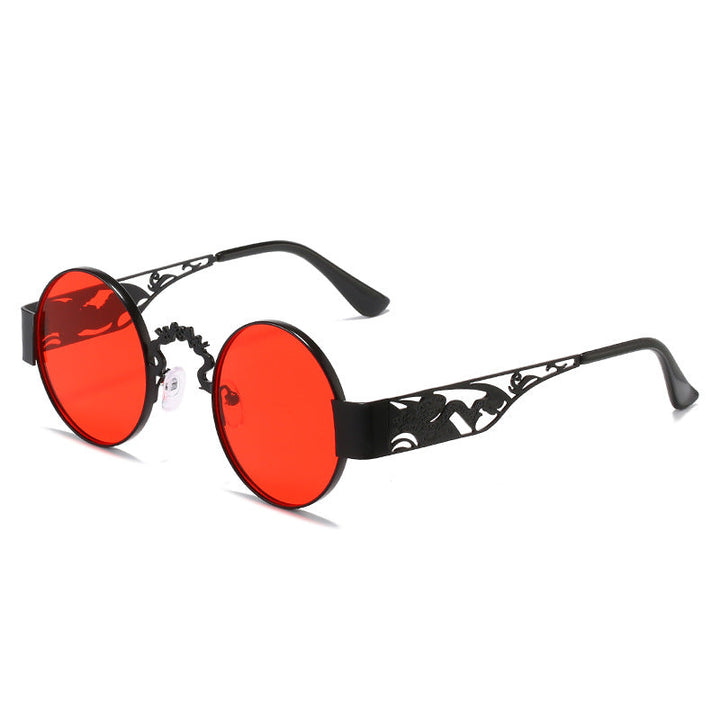 Women's artistic round sunglasses with elegant filigree frame Kalsten