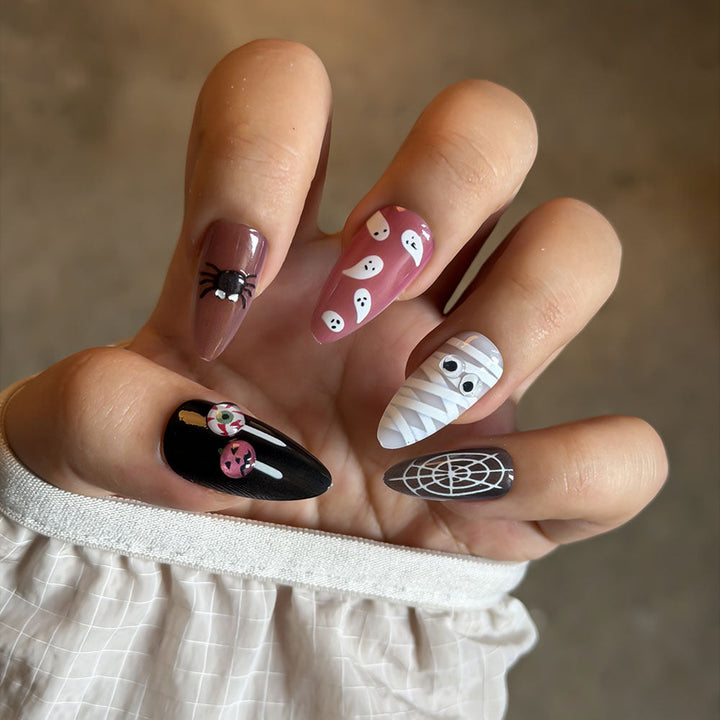 Whimsical Halloween-Themed Press-On Nail Set Kalsten