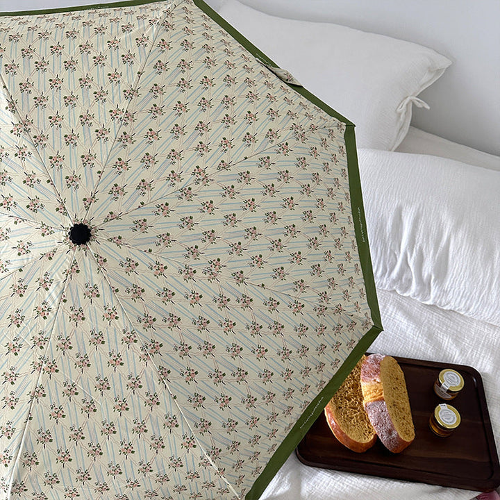 Ladies elegant folding umbrella with floral design Kalsten