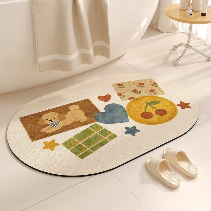 Cute Cartoon-Themed Bath Mat Kalsten