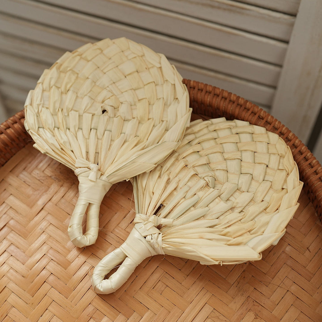 Women handmade fan made of natural material Kalsten