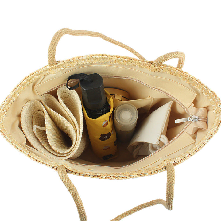 Spacious basket bag with pocket Kalsten