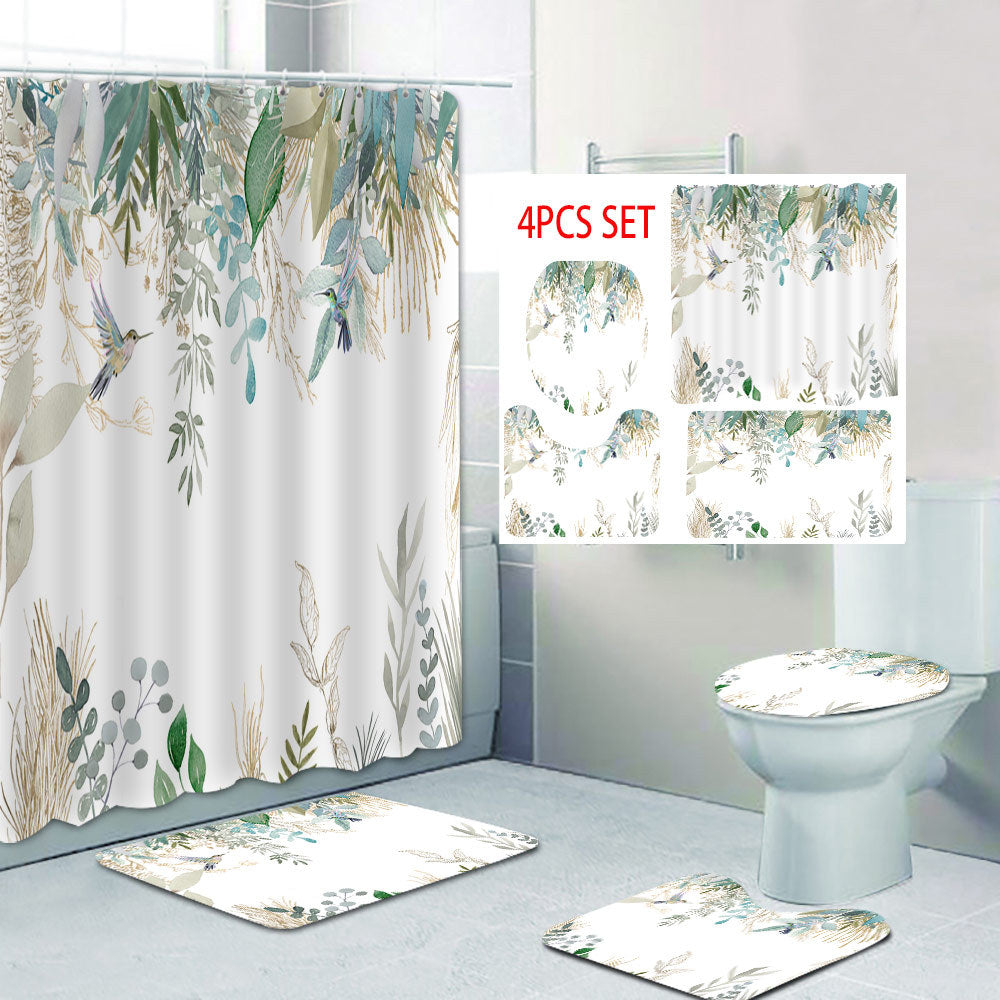 Floral Lavender Pattern Shower Curtain Kalsten
