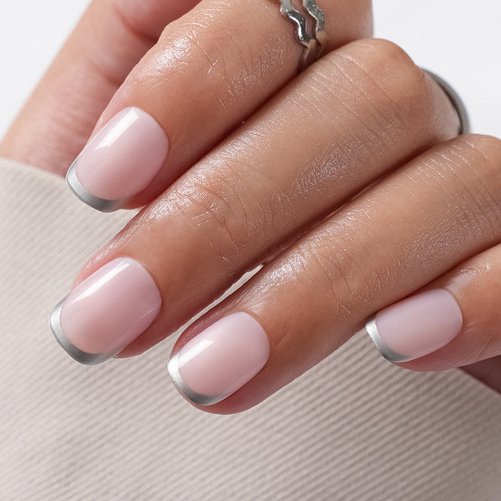 Artificial Nails in Natural French Tip Design Kalsten