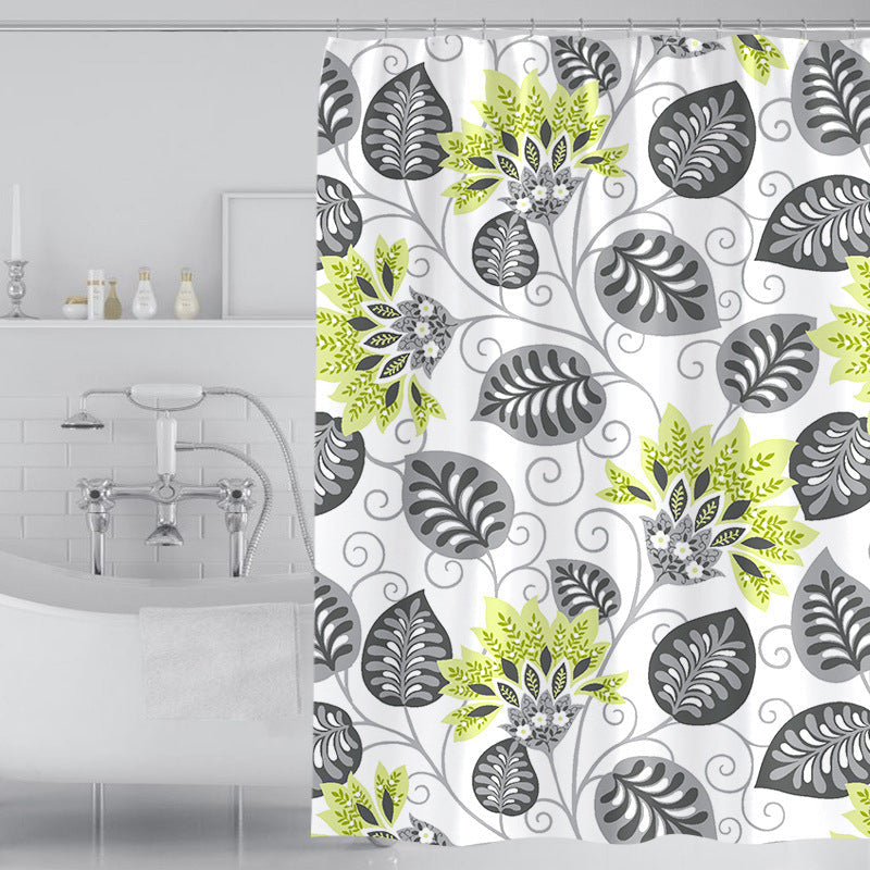 Women's Elegant Floral Shower Curtain Kalsten