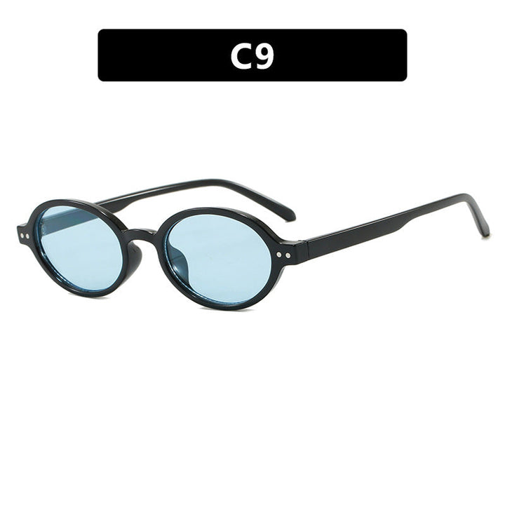 Ladies fashionable oval-shaped sunglasses with fancy frame Kalsten