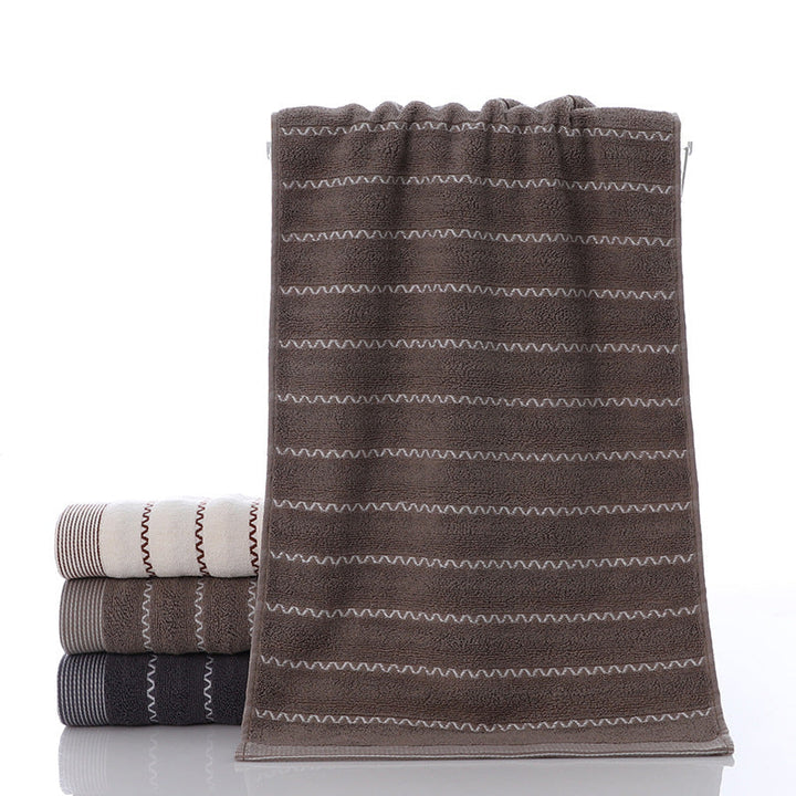Ladies terry bath towel with modern stripes Kalsten