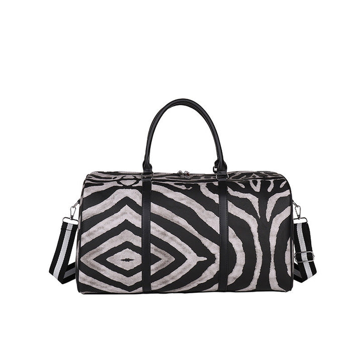 Sporty travel bag in trendy zebra pattern Kalsten