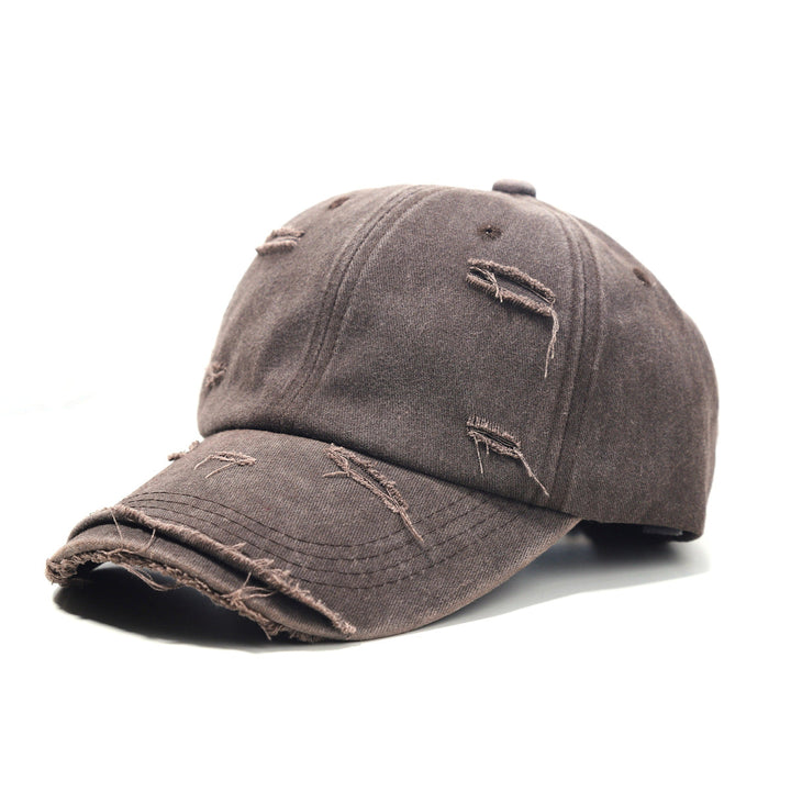 Women's washed baseball cap with destroyed look Kalsten