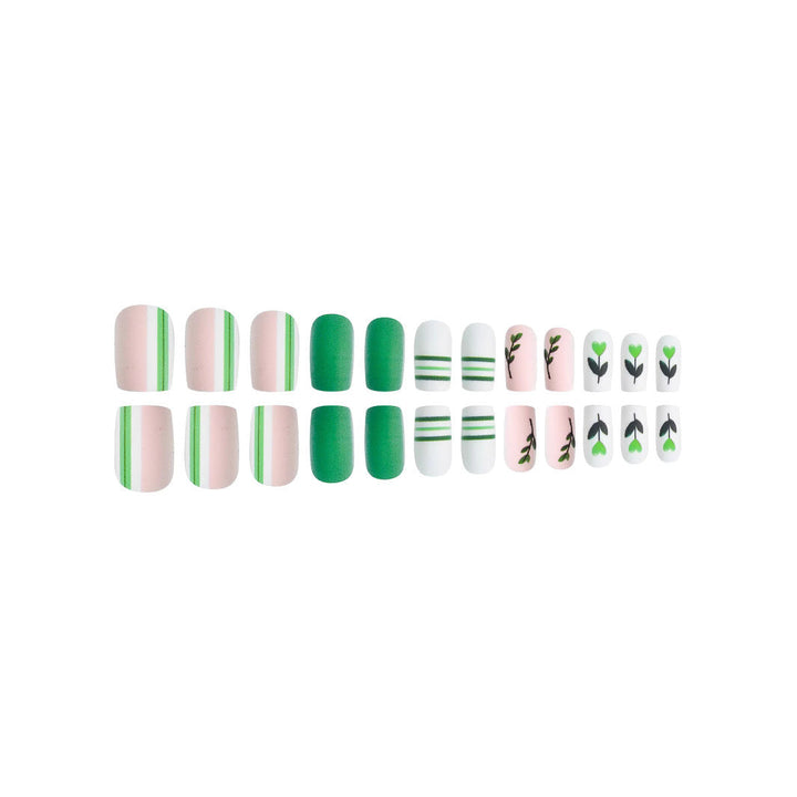 Botanical-Themed Press-On Nail Art Kalsten