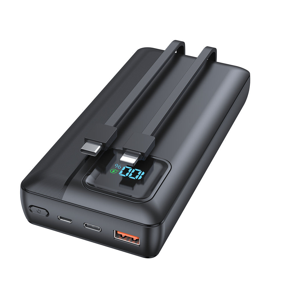 Powerbank with Integrated Charging Cables and Digital Display Kalsten