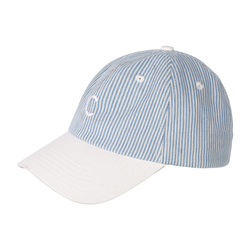 Men's Striped Casual Cotton Baseball Cap Kalsten