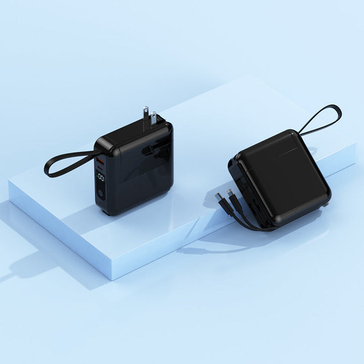 Compact wall charger adapter with integrated cable management function Kalsten