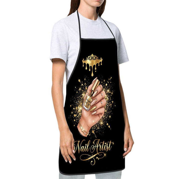 Dog Lover Full-Coverage Kitchen Apron With Adjustable Neck Strap And Waterproof Polyester Shell