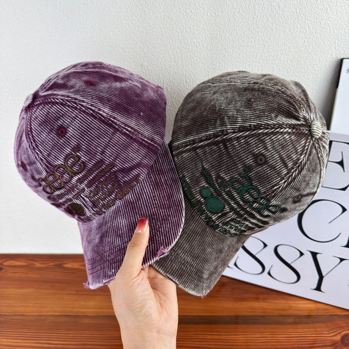 Women's Distressed Corduroy Baseball Cap Kalsten