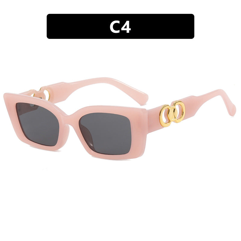 Women's fashionable square sunglasses with golden embellishments Kalsten